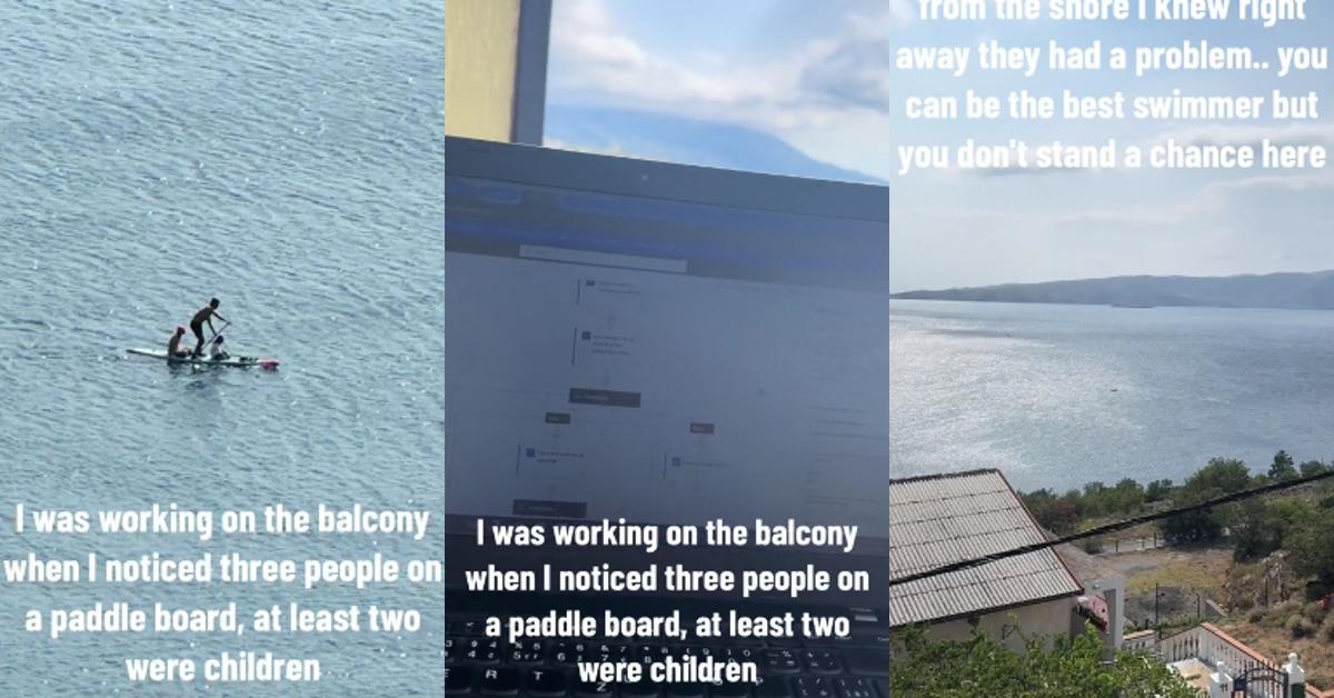 Man Working From Home Spots Paddleboarders in Trouble, Saves Them