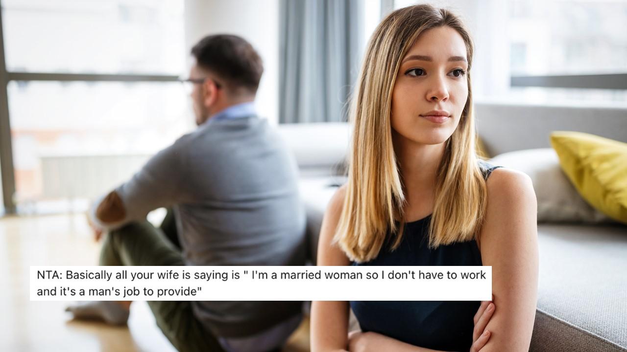 A husband explains why he wants his wife to go back to work