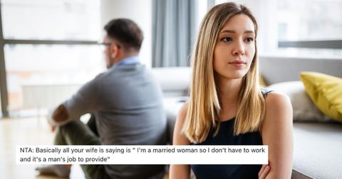 A husband explains why he wants his wife to go back to work