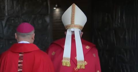 Pope Francis opening the Holy Door