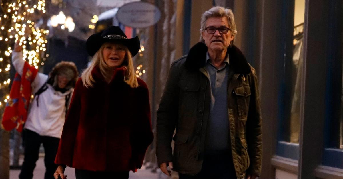 Kurt Russell and Goldie Hawn in Aspen at the end of December 2024.