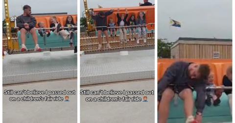 TikTok of man passed out on children's ride