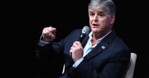 Sean Hannity speaking while sitting down