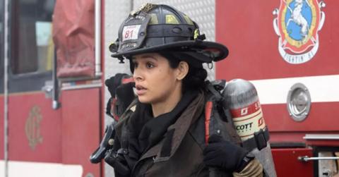 Stella Kidd on the scene of a fire on 'Chicago Fire'.