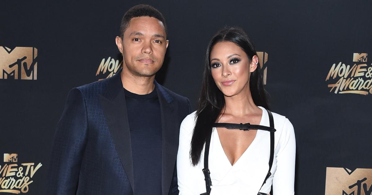 Jordyn Taylor Braff and Trevor Noah at the 2017 MTV Movie & TV Awards.