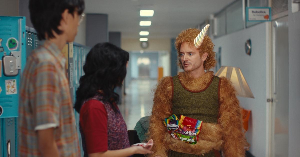 Elijah Wood in a promo for Skittles partnership