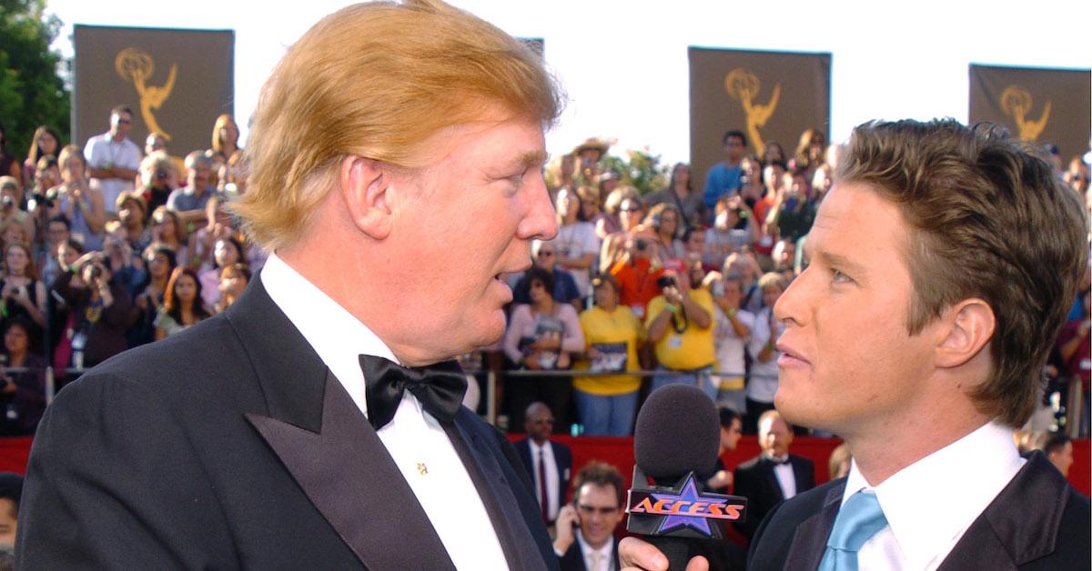 Donald Trump with Billy Bush during The 56th Annual Primetime Emmy Awards - Red Carpet at The Shrine Auditorium in Los Angeles