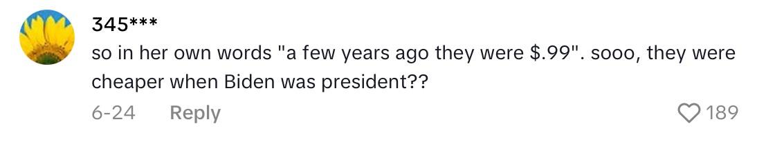 Comment on viral video of woman saying she got into an argument with a MAGA supporter.