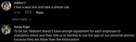 walmart cashier phone