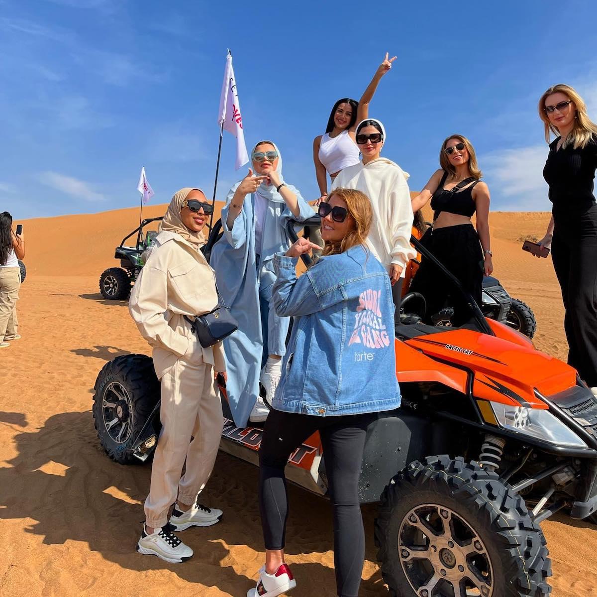 influencers in Dubai ont he Tarte trip