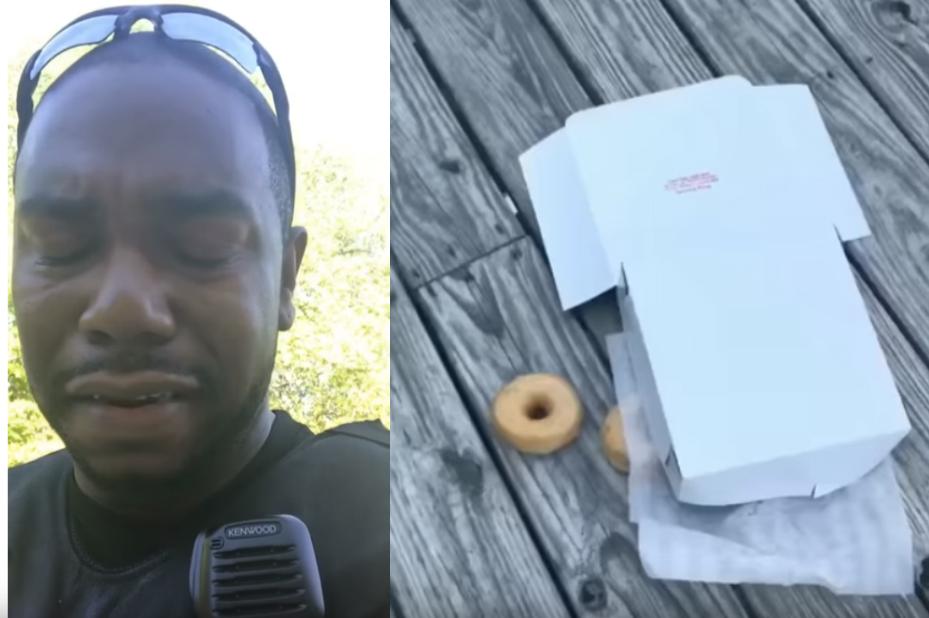 cop sad donut