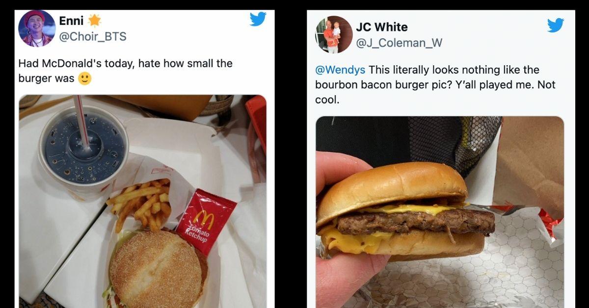 Burger complaints McDonalds and Wendys