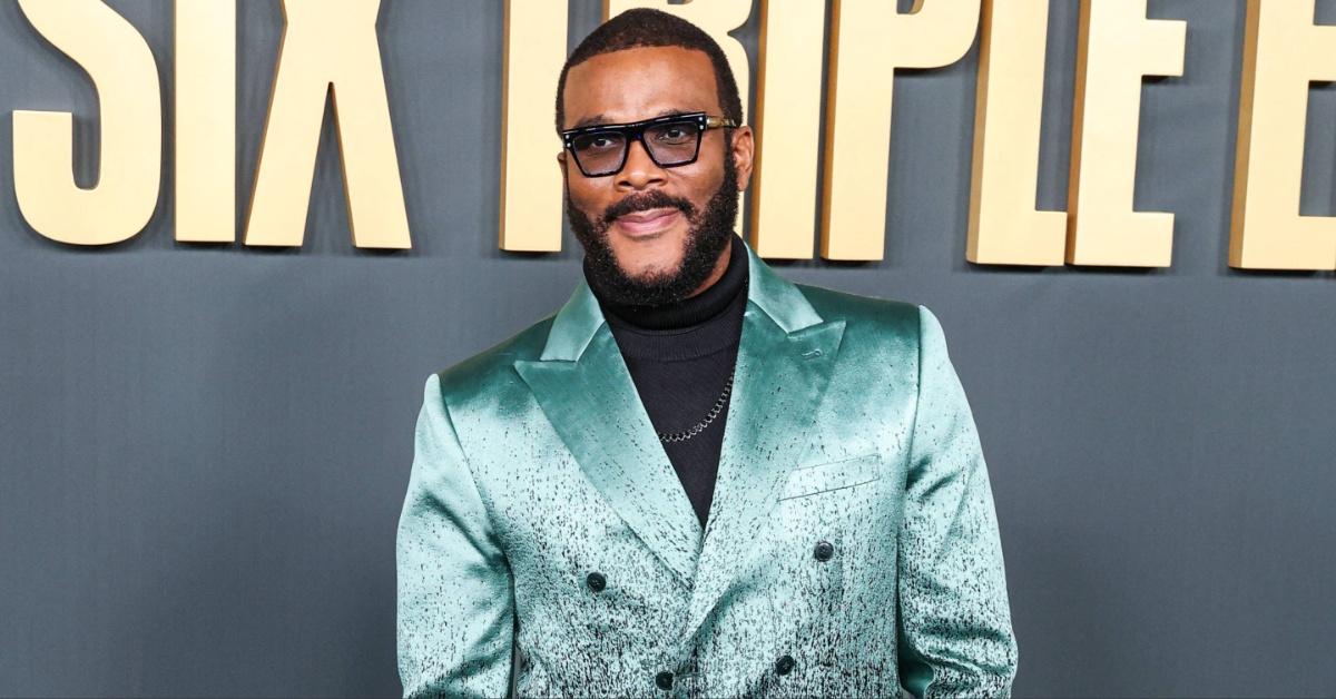 Tyler Perry attends the premiere of his film, "Six, Triple. Eight" in Los Angeles, Calif.