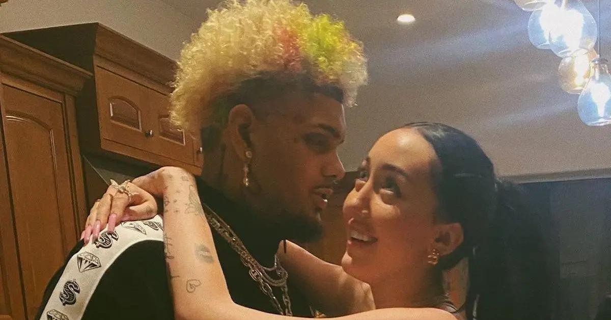 Noah Cyrus and Smokepurpp embracing