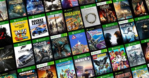 Image showing the box art of multiple Xbox games.