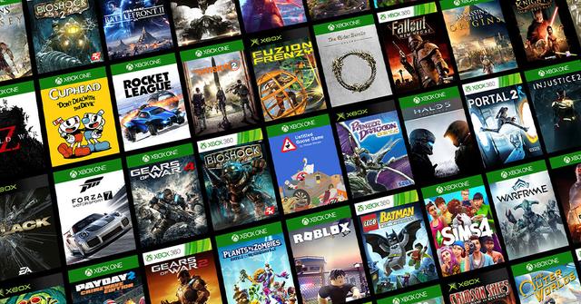 Image showing the box art of multiple Xbox games.