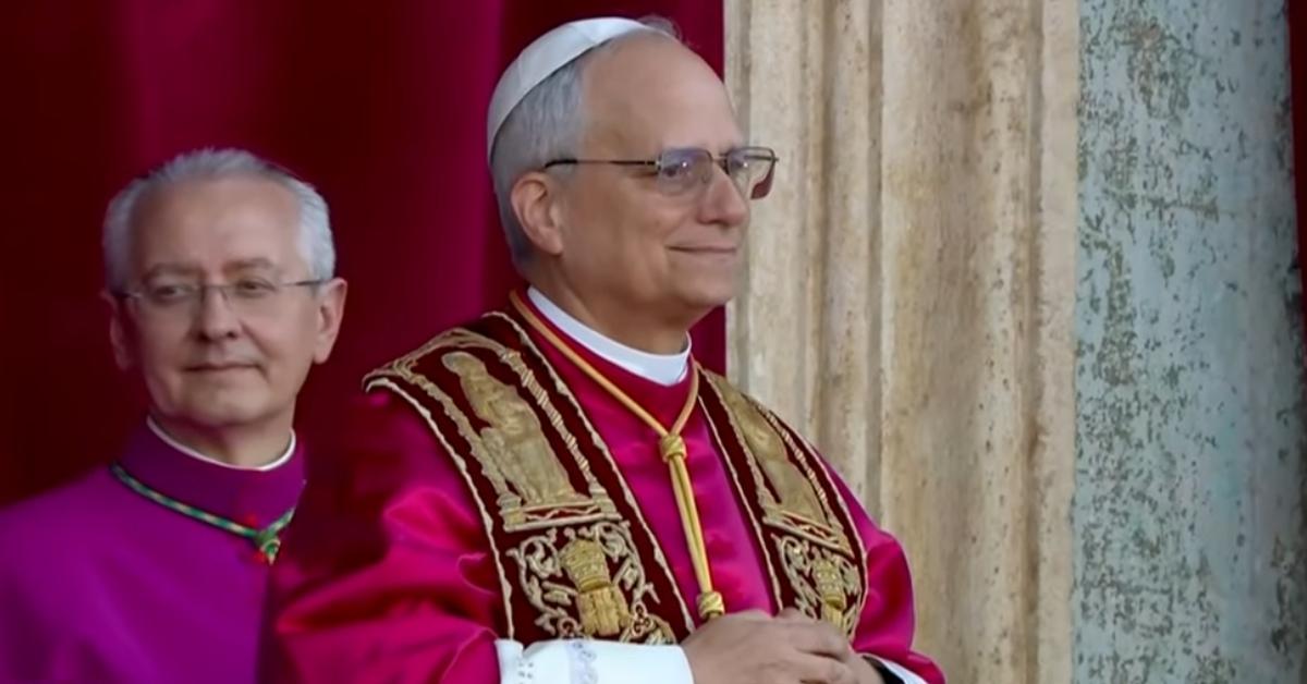 Newly elected Pope Leo XIV emerges on the balcony of St. Peter's Basilica on May 8, 2025.