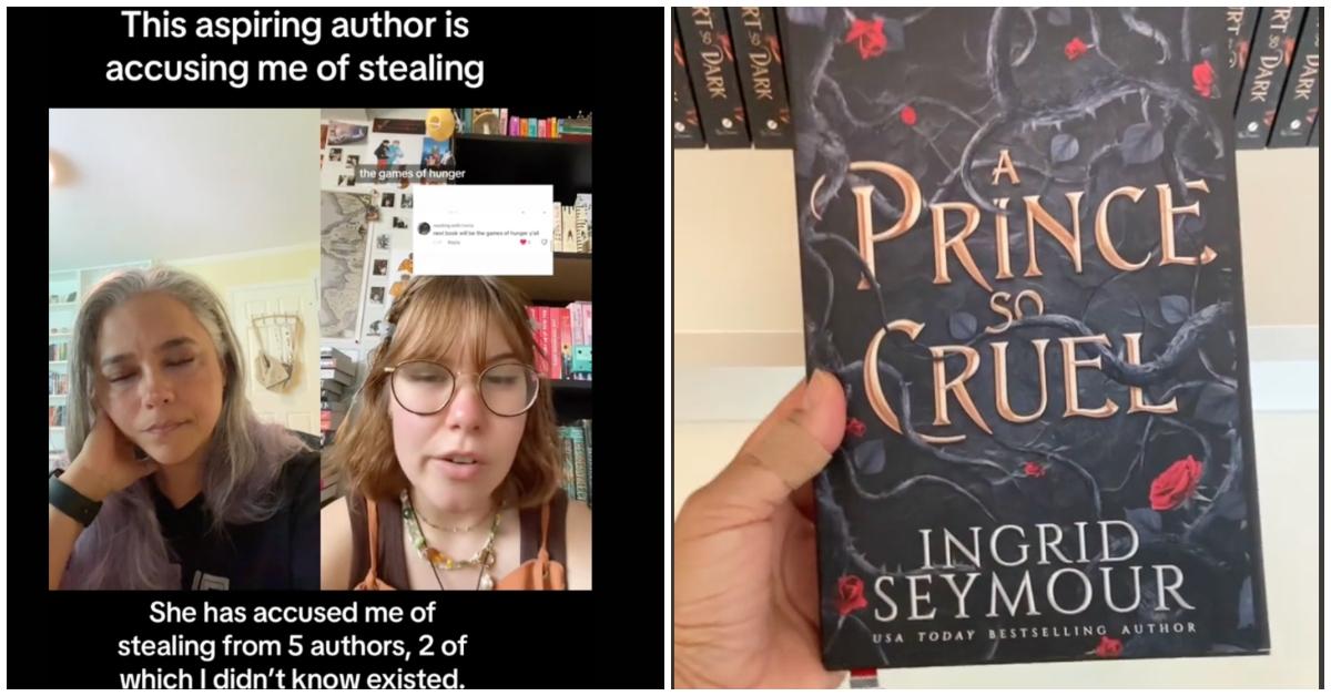 Ingrid Seymour and cover of A Prince So Cruel