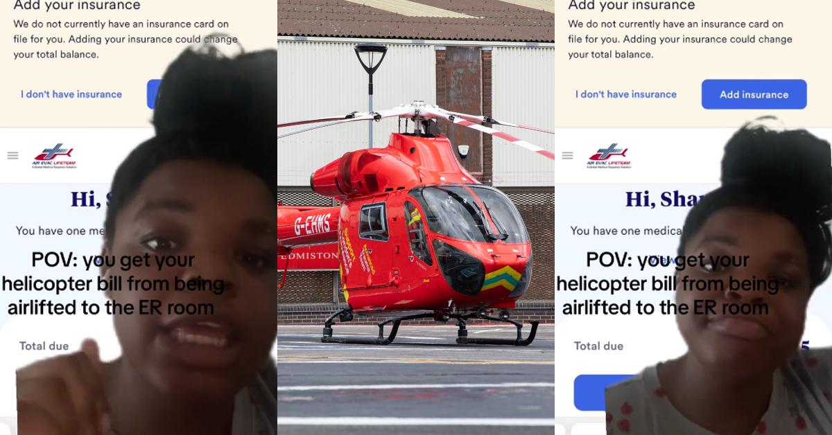 Woman Shares Helicopter Bill After She Was Airlifted to ER