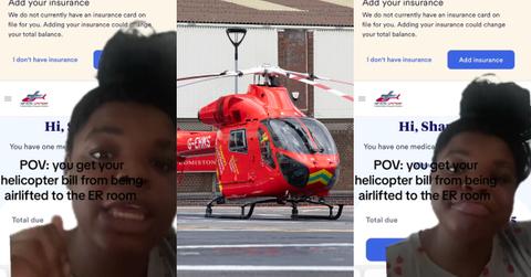 Woman Shares Helicopter Bill After She Was Airlifted to ER
