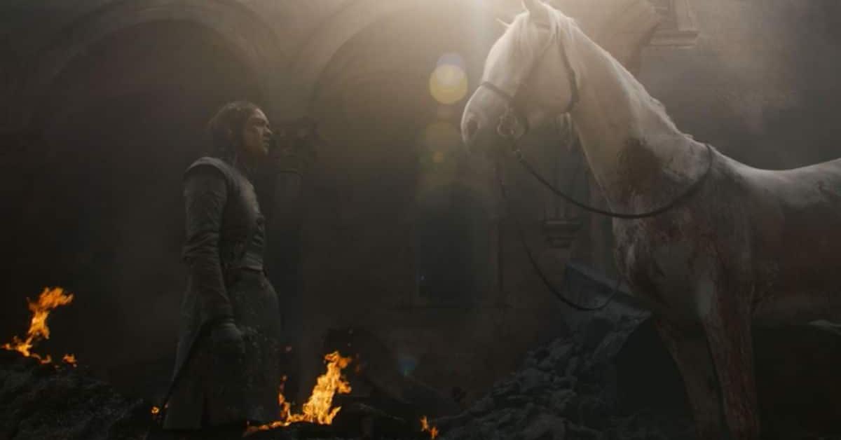 arya and the white horse