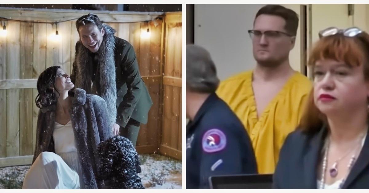 (L-R): Spencer and Monique Tepe on their wedding day; Michael McKee in ocurt