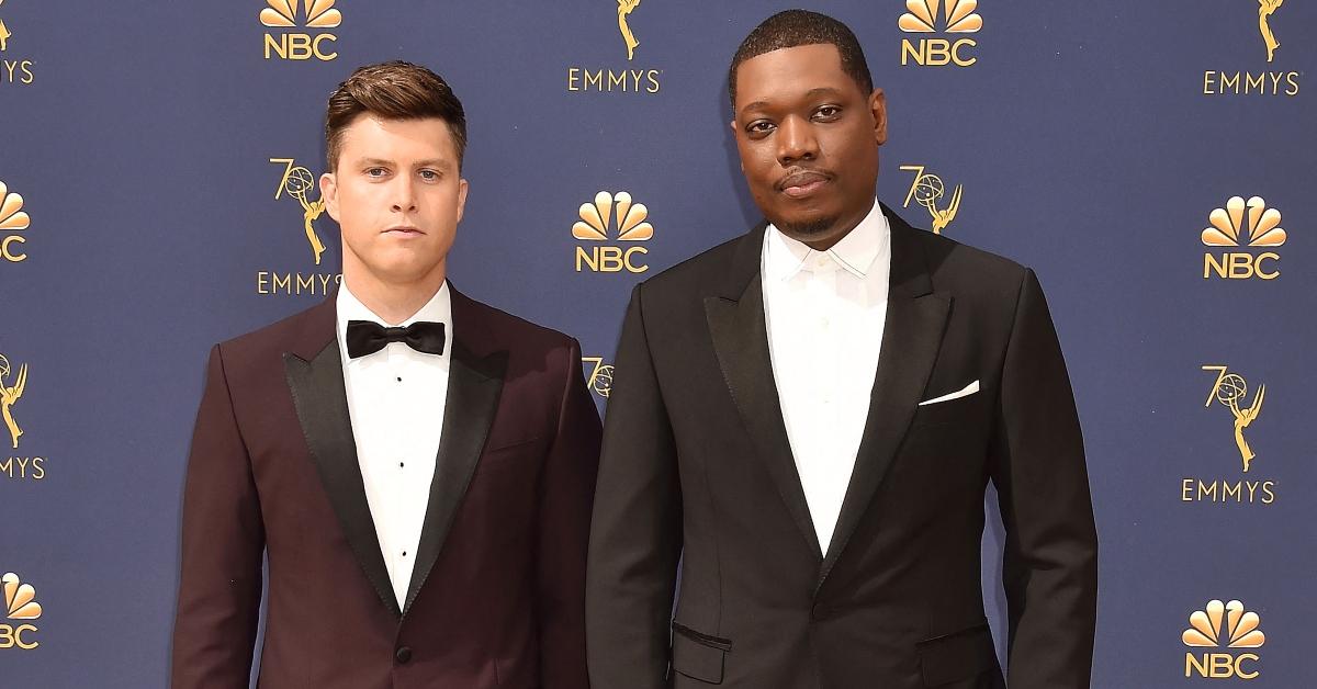 Colin Jost and Michael Che at the 70th Emmy Awards