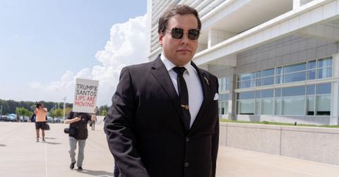 George Santos heading into court in 2024.