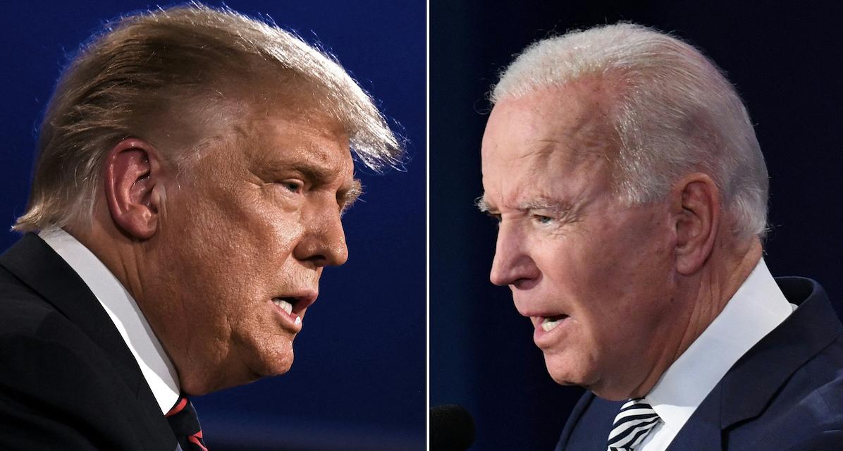 Donald Trump and Joe Biden at 2020 debate