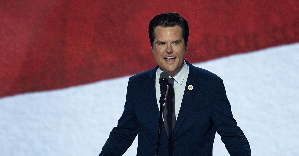 Matt Gaetz speaking at the Republican National Convention. 