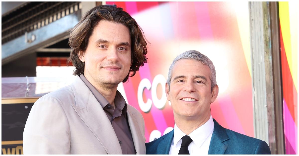 (l-r): John Mayer and Andy Cohen at the Hollywood Walk of Fame ceremony in 2022