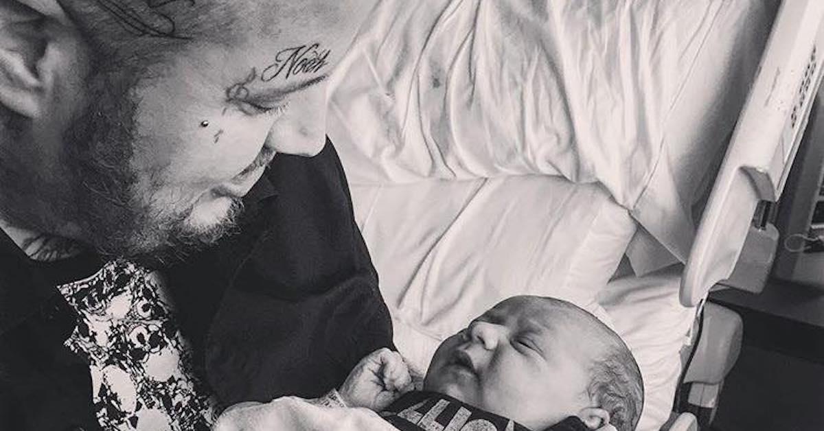 Jelly Roll holds his infant son Noah in a black and white 2016 post