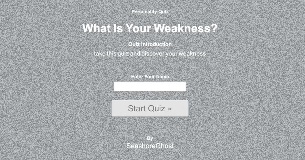 What Is My Weakness Quiz Tiktok