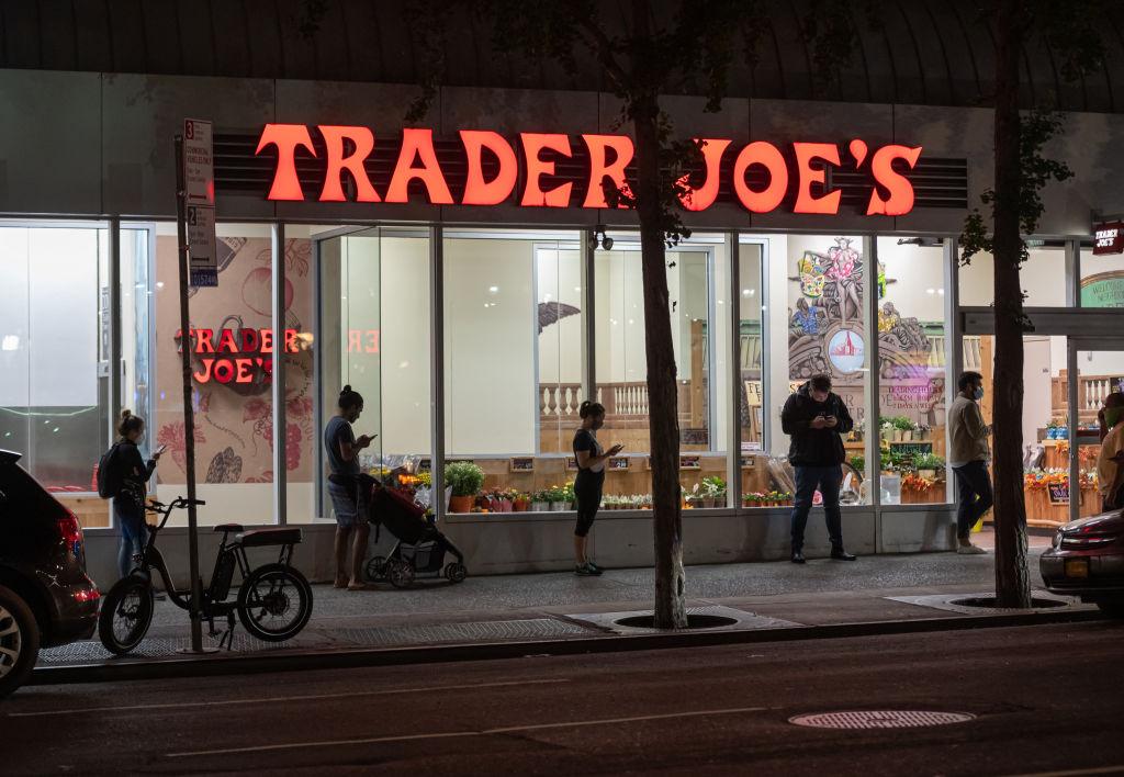 Trader Joe's store at night.