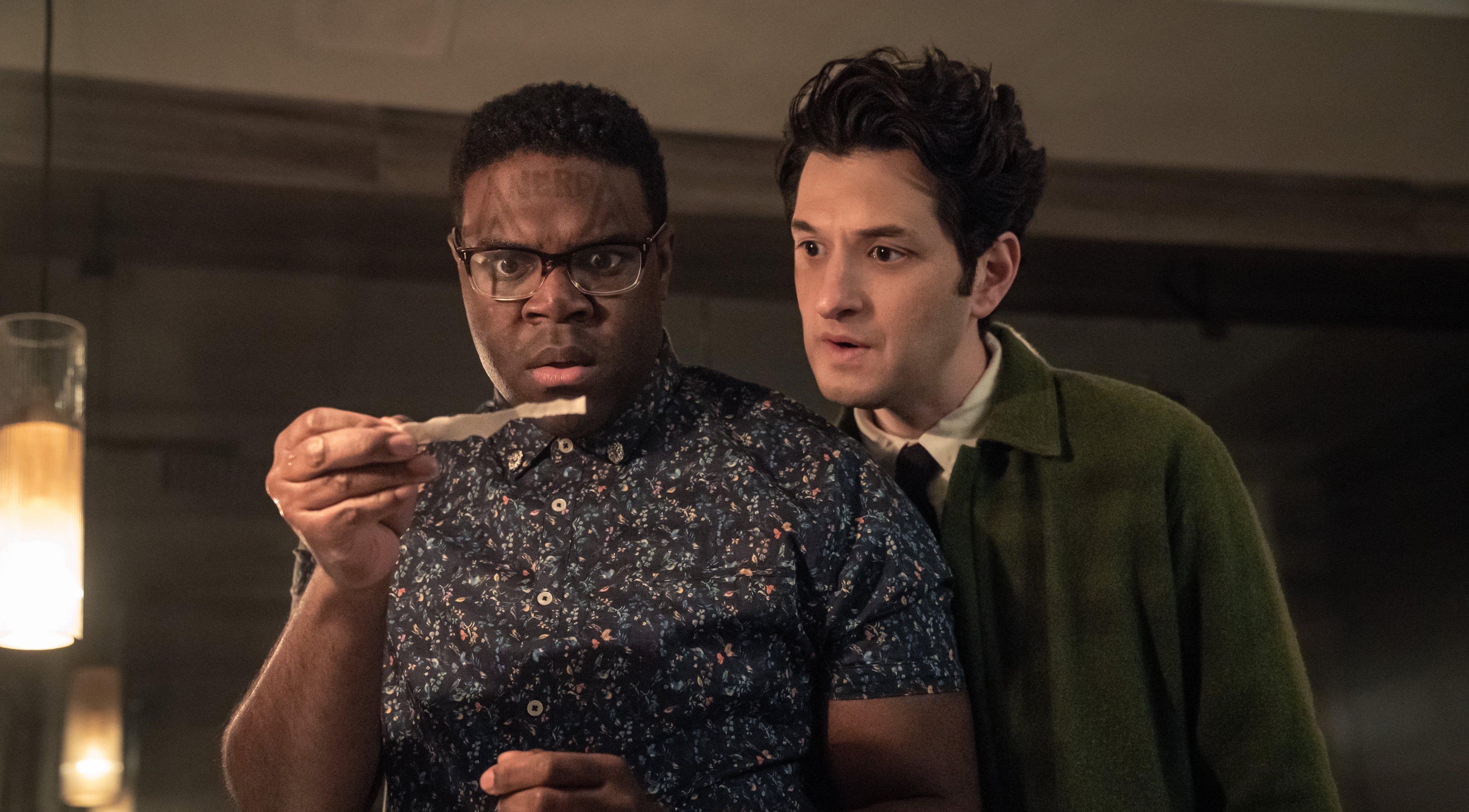 Sam Richardson and Ben Schwartz in Episode 1 of 'The Afterparty'