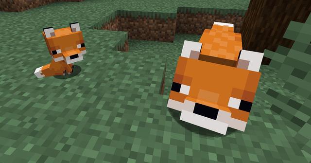 Foxes in 'Minecraft'