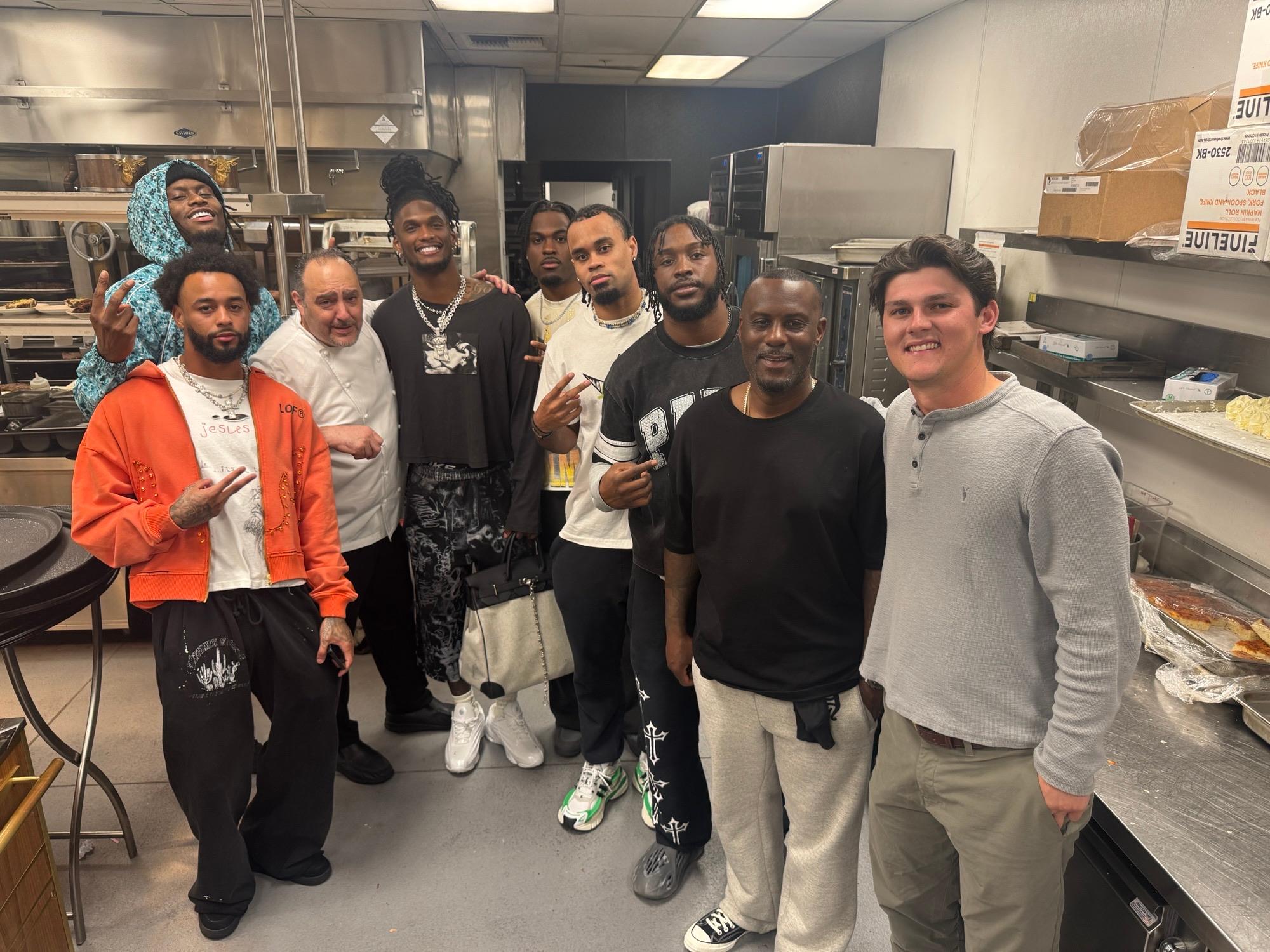 dallas cowboys receivers george pickens ceedee lamb chef barry barrys prime circa las vegas