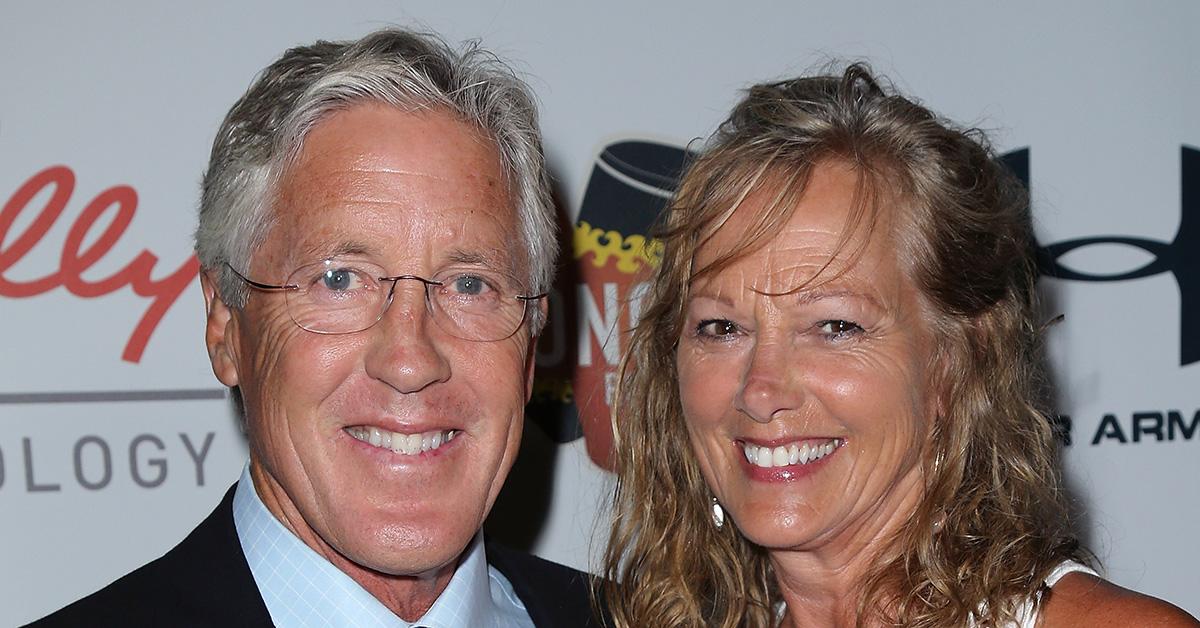 Pete Carroll and his wife Glena at the Sports Humanitarian Awards on July 14, 2015