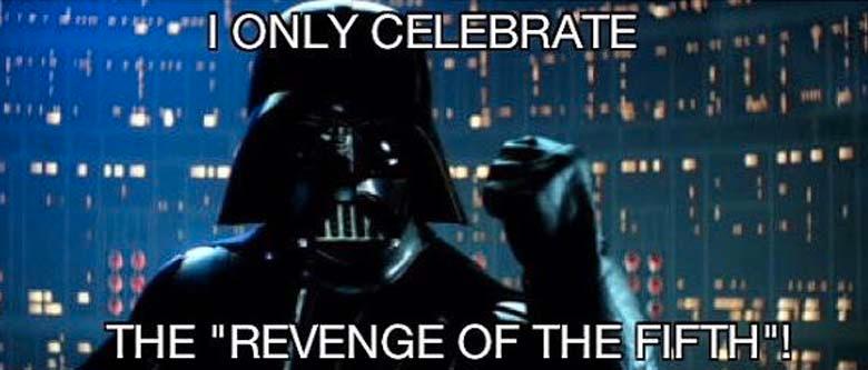 Revenge of the Fifth meme featuring Darth Vader