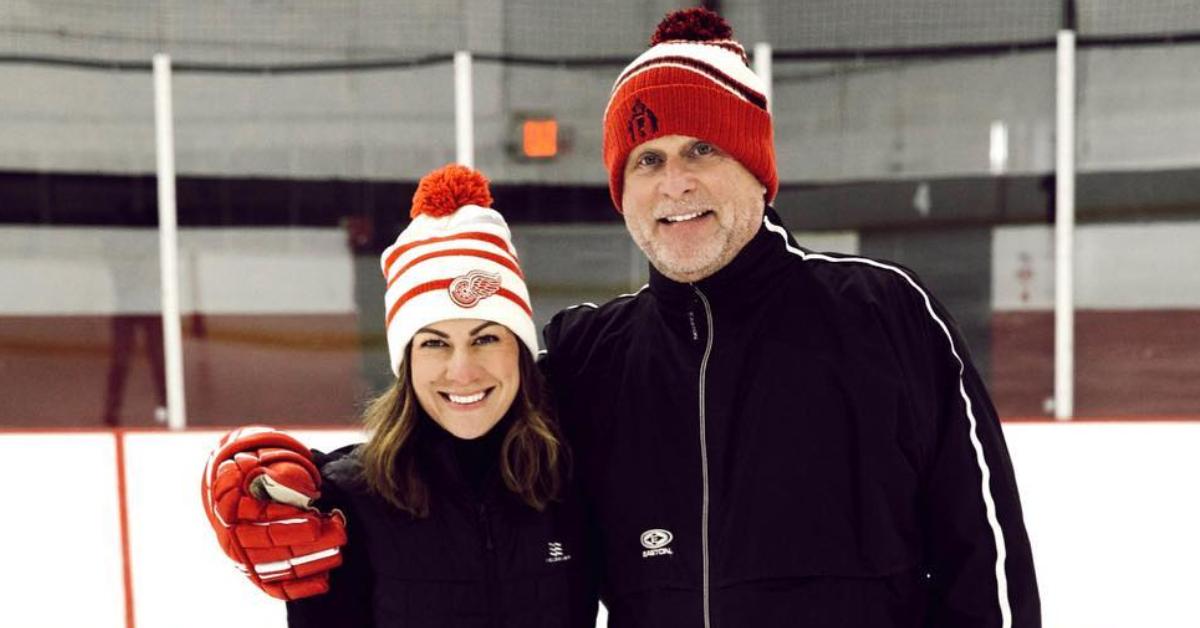 Dave Coulier and his wife, Melissa Coulier, skating in December 2022.