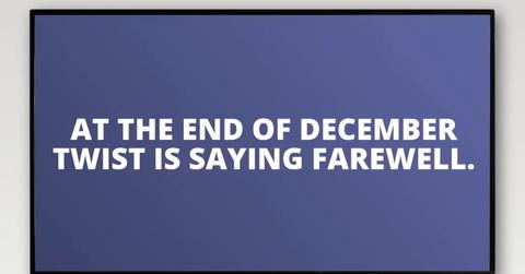 Twist farewell on a TV screen