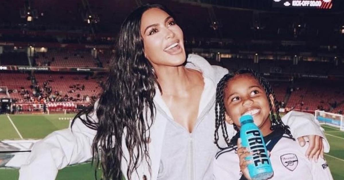 (l-r): Kim Kardashian and Saint West