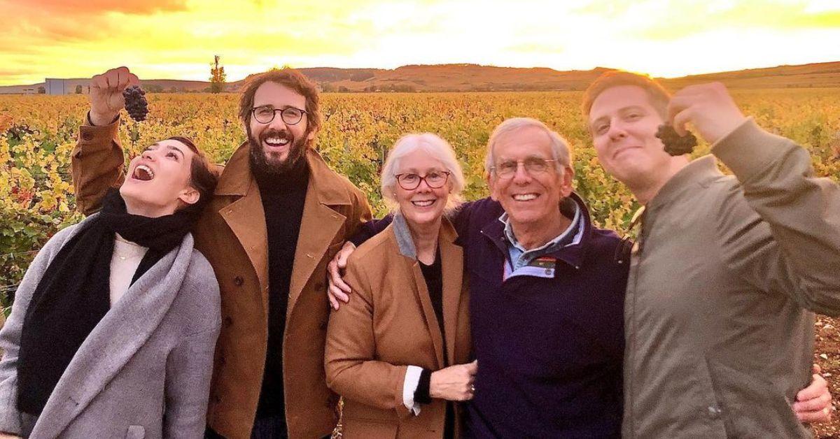 Schuyler Helford and Josh Groban next to Josh's family on his parents' 50th anniversary.