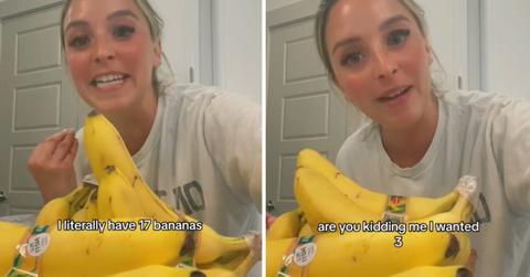 TikTok creator @dani_mignone shares story about how she got 17 bananas after ordering three on Instacart