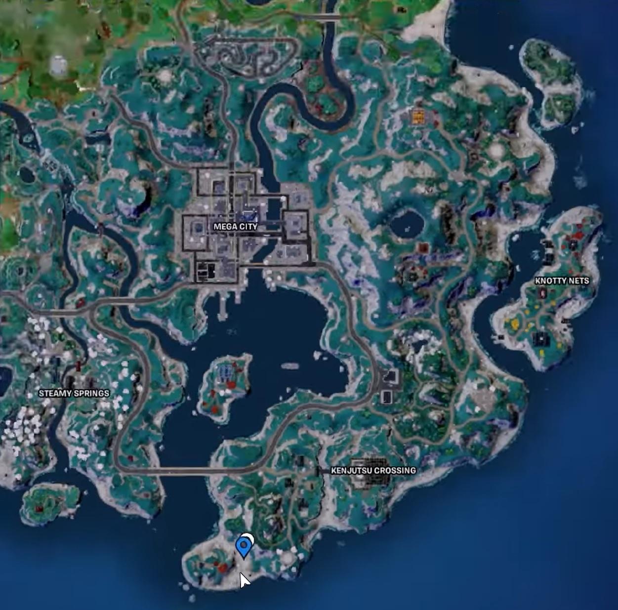 The location of stones in Fortnite.