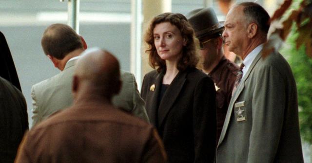 Susan Cummings at the courthouse for her trial