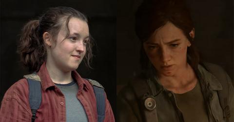 (l-r) Ellie as she appears in the series and 'The Last of Us Part II'