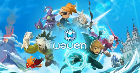'Waven' promo art showing different classes and monsters in the game.