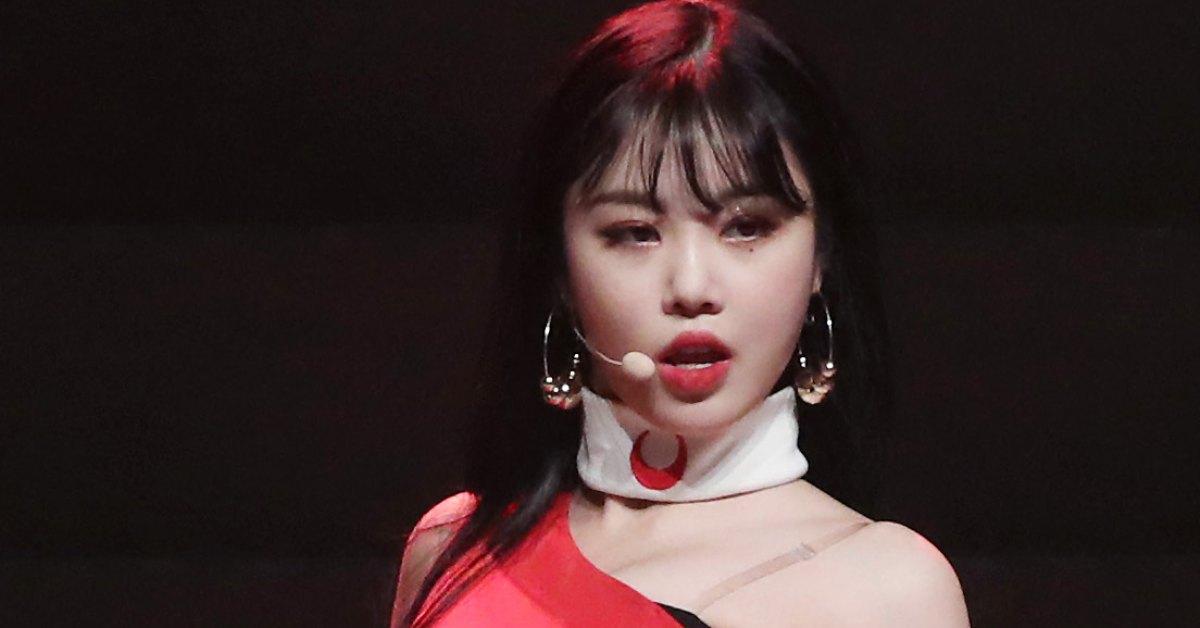 Soojin performing on stage.
