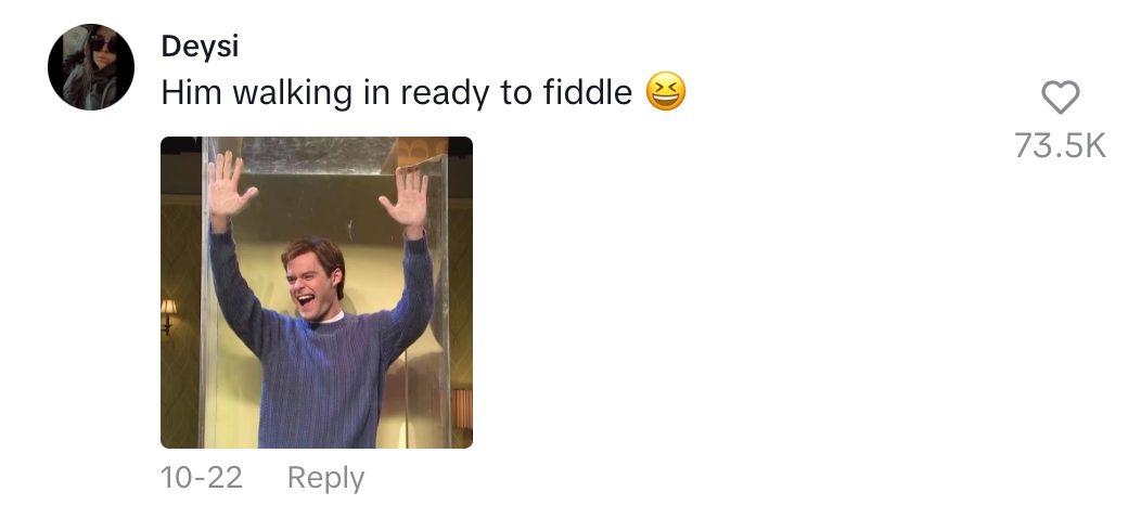 Comment on the viral video of miscommunication between woman and husband over her computer text.